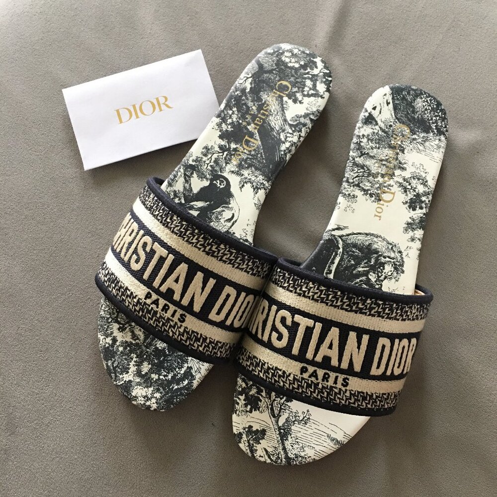 Dior Dway Slide in Navy